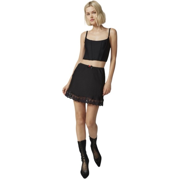 Urban Outfitters Juliette Lace Trim Mini Skirt - Picture 2 of 6